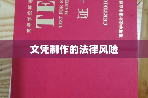 常平文凭制作的法律风险