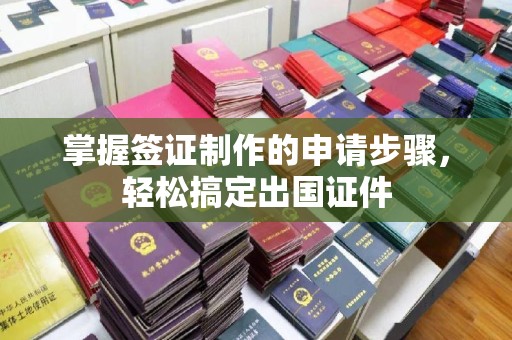 常平掌握签证制作的申请步骤，轻松搞定出国证件