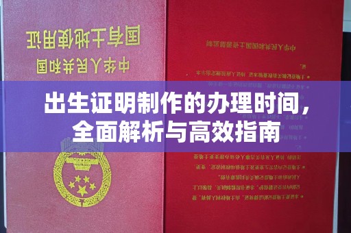 常平出生证明制作的办理时间，全面解析与高效指南
