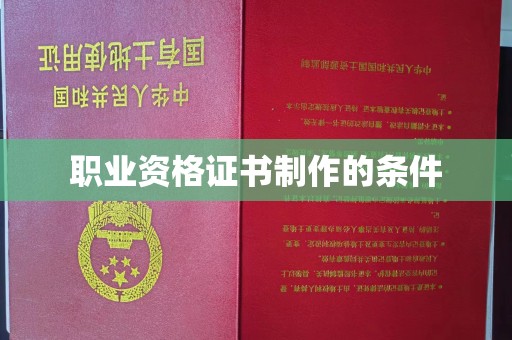 常平职业资格证书制作的条件